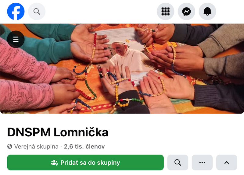 Facebook profil Farnosť Lomnička Facebook profil Farnosť Lomnička