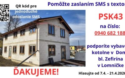 SMS hlasovanie na podporu Domu bl. Zefirína
